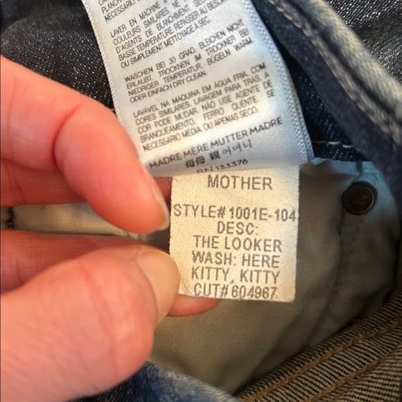 MOTHER The Looker Denim Jeans in Here Kitty Kitty Wash size Women’s 26 - Picture 6 of 12